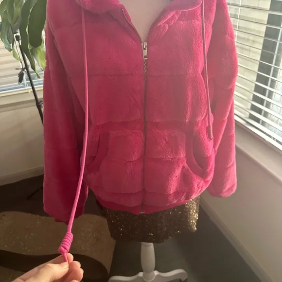 Fashion Nova Pink Hooded Jacket - Picture 4 of 5